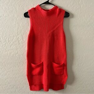 Jules & Leopold Red Sleeveless Tunic Sweater